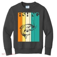 Retro Fishing Fish Hook Kids Sweatshirt thumb 0