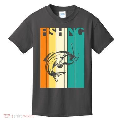 Retro Fishing Fish Hook Kids T-Shirt