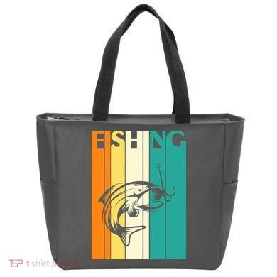 Retro Fishing Fish Hook Tote Bag