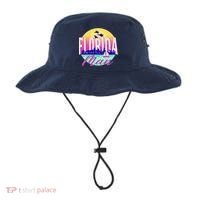 Retro Florida Man Miama Skyline with Fighter Jets Bucket Hat thumb 0