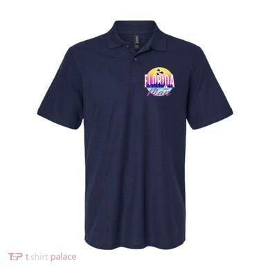 Retro Florida Man Miama Skyline with Fighter Jets Polo