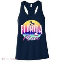 Retro Florida Man Miama Skyline with Fighter Jets Women's Tank Top thumb 0