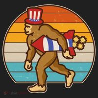 Retro Fourth 4th of July Firecracker Rocket Bigfoot Tumbler thumb 3