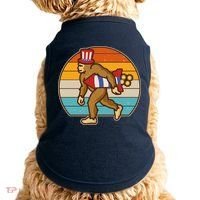 Retro Fourth 4th of July Firecracker Rocket Bigfoot Doggie Tank thumb 0