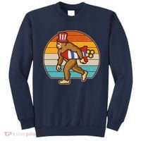 Retro Fourth 4th of July Firecracker Rocket Bigfoot Sweatshirt thumb 0