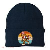 Retro Fourth 4th of July Firecracker Rocket Bigfoot Beanie thumb 0