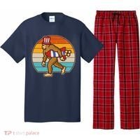 Retro Fourth 4th of July Firecracker Rocket Bigfoot Pajama Set thumb 0