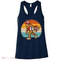 Retro Fourth 4th of July Firecracker Rocket Bigfoot Women's Tank Top thumb 0