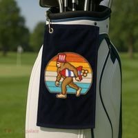 Retro Fourth 4th of July Firecracker Rocket Bigfoot Golf Towel thumb 2