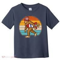 Retro Fourth 4th of July Firecracker Rocket Bigfoot Toddler T-Shirt thumb 0