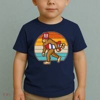 Retro Fourth 4th of July Firecracker Rocket Bigfoot Toddler T-Shirt thumb 2