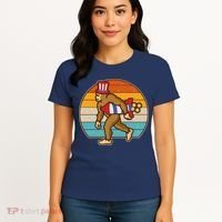Retro Fourth 4th of July Firecracker Rocket Bigfoot Women's T-Shirt thumb 4