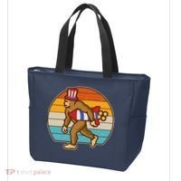 Retro Fourth 4th of July Firecracker Rocket Bigfoot Tote Bag thumb 3