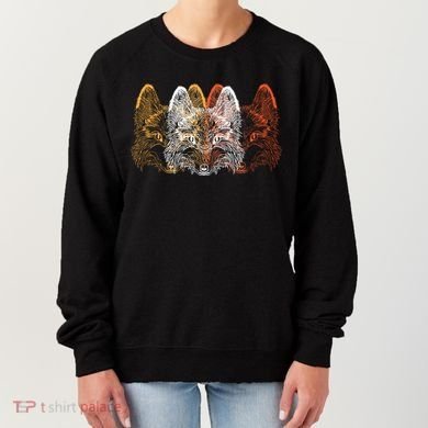 Retro Fox Faces Women's Sweatshirt