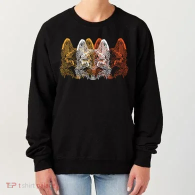 Retro Fox Faces Women's Sweatshirt