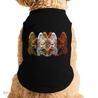 Retro Fox Faces Doggie Tank thumb 0