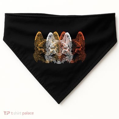Retro Fox Faces USA-Made Doggie Bandana