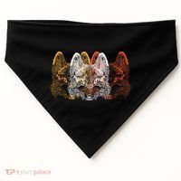 Retro Fox Faces USA-Made Doggie Bandana thumb 0