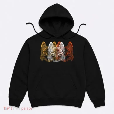Retro Fox Faces Hoodie