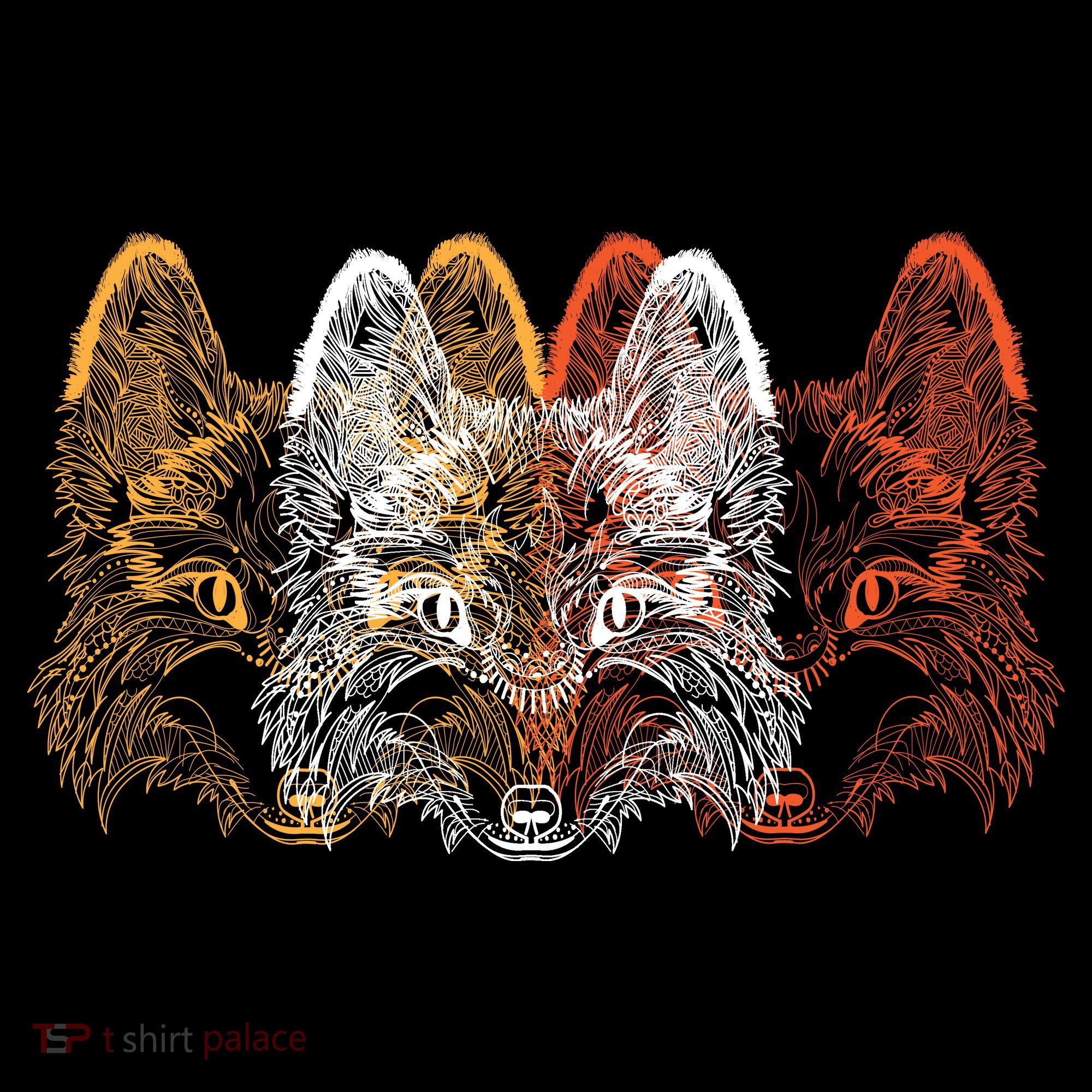 Retro Fox Faces Hoodie