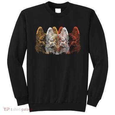 Retro Fox Faces Sweatshirt
