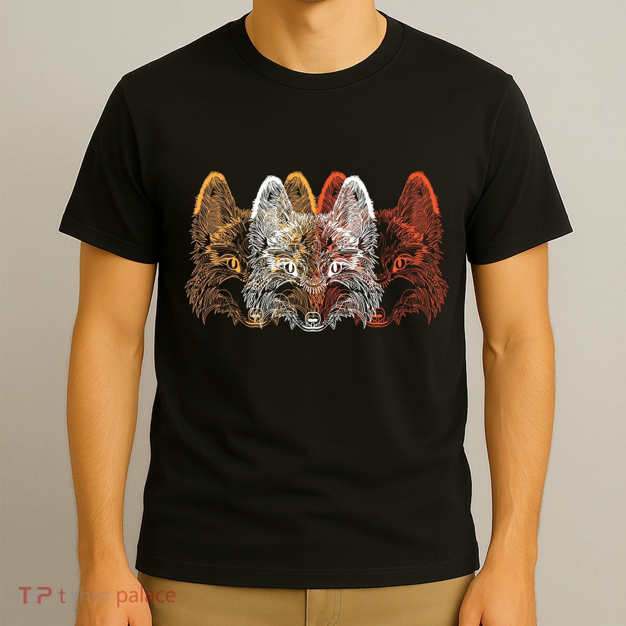 Retro Fox Faces T-Shirt