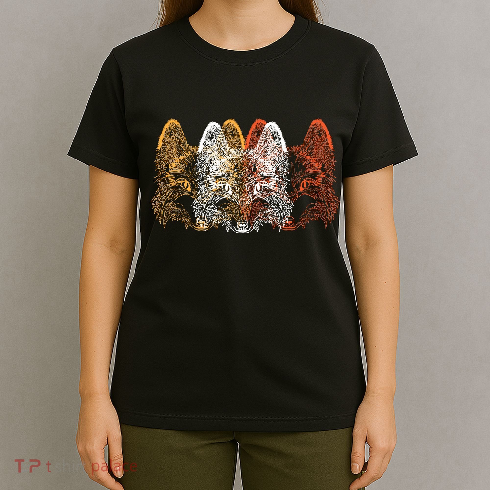 Retro Fox Faces T-Shirt