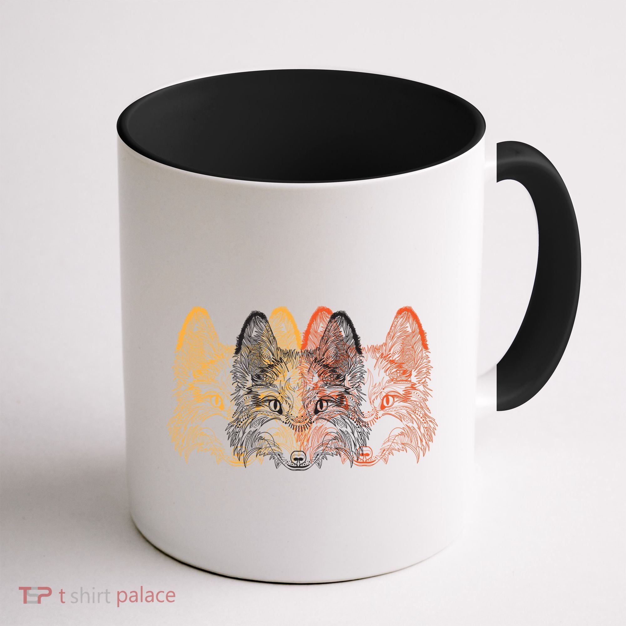 Retro Fox Faces Coffee Mug