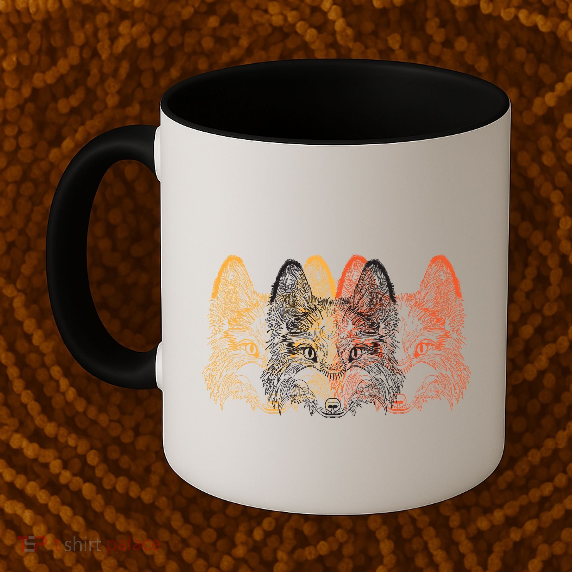Retro Fox Faces Coffee Mug