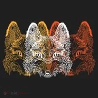 Retro Fox Faces Beanie thumb 2