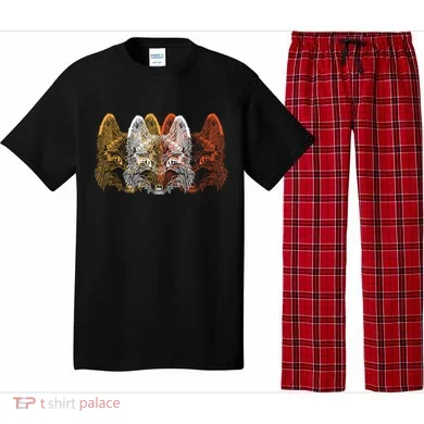 Retro Fox Faces Pajama Set