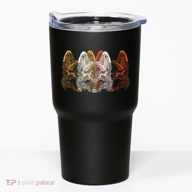 Retro Fox Faces Tumbler