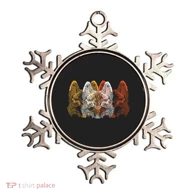 Retro Fox Faces Ornament