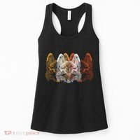 Retro Fox Faces Women's Tank Top thumb 0
