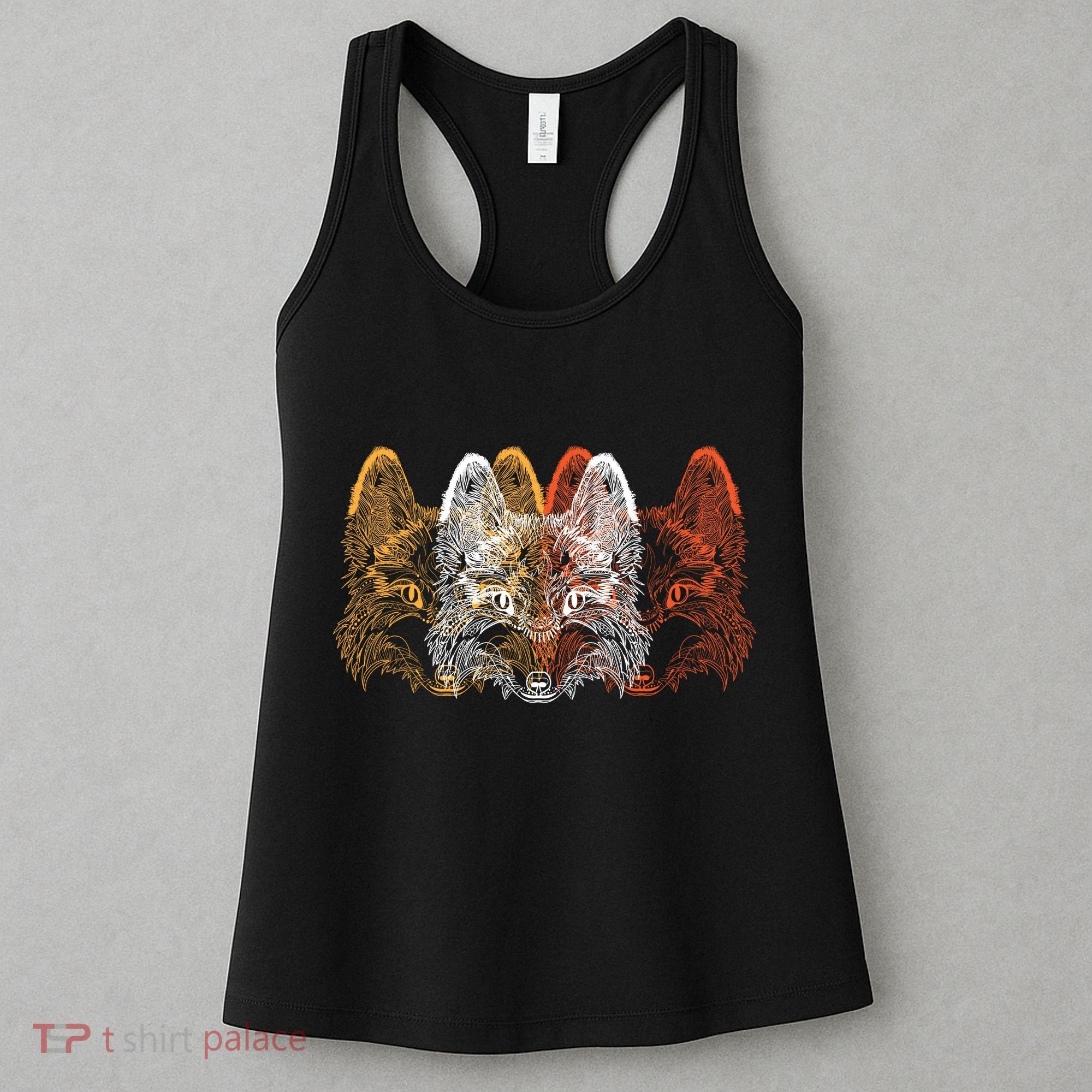 Retro Fox Faces Women's Tank Top