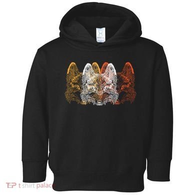 Retro Fox Faces Toddler Hoodie