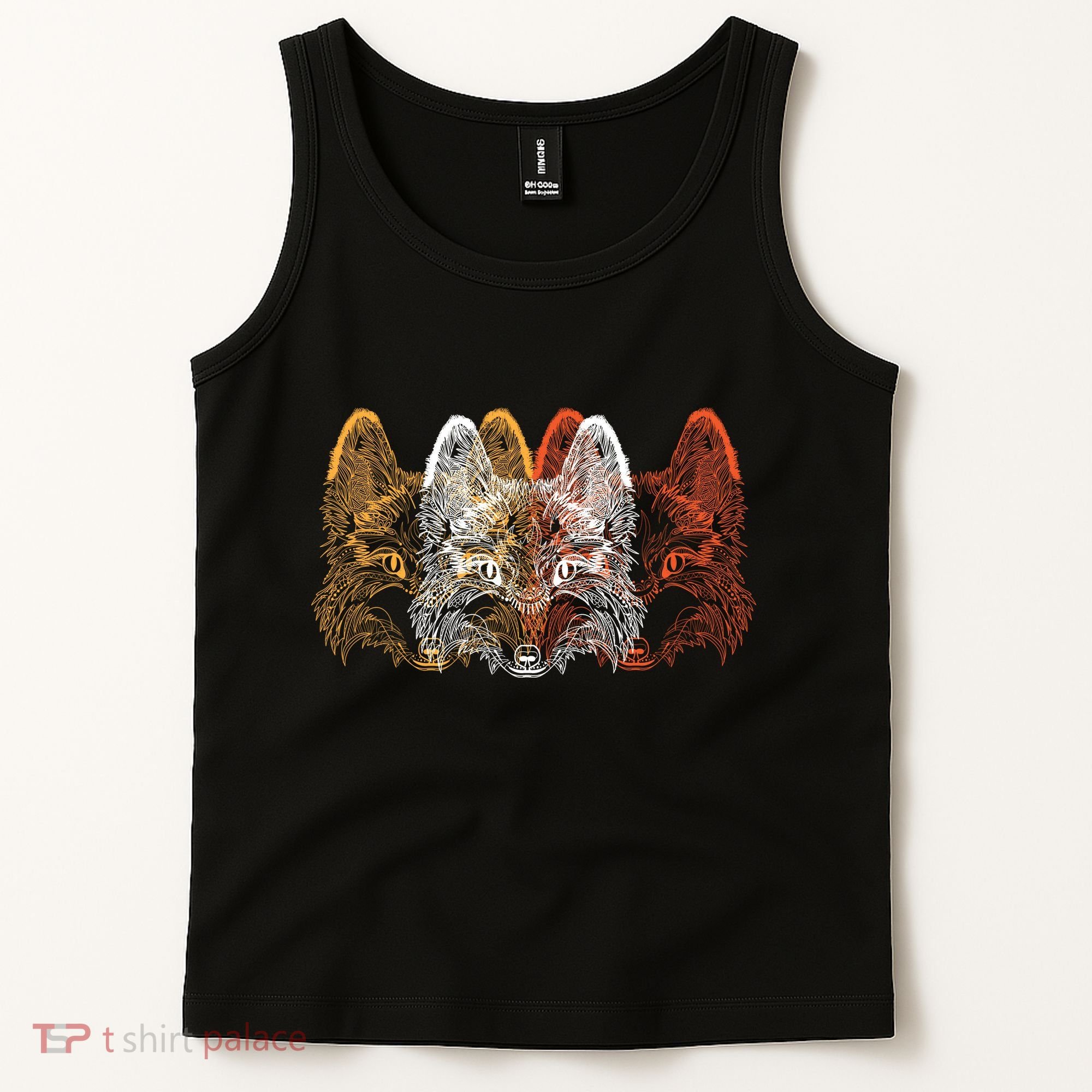 Retro Fox Faces Tank Top