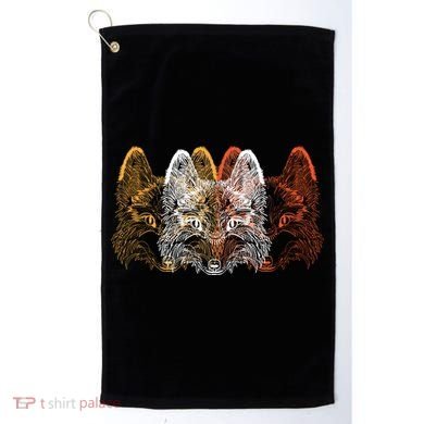 Retro Fox Faces Golf Towel