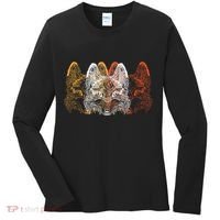 Retro Fox Faces Women's Long Sleeve Shirt thumb 0