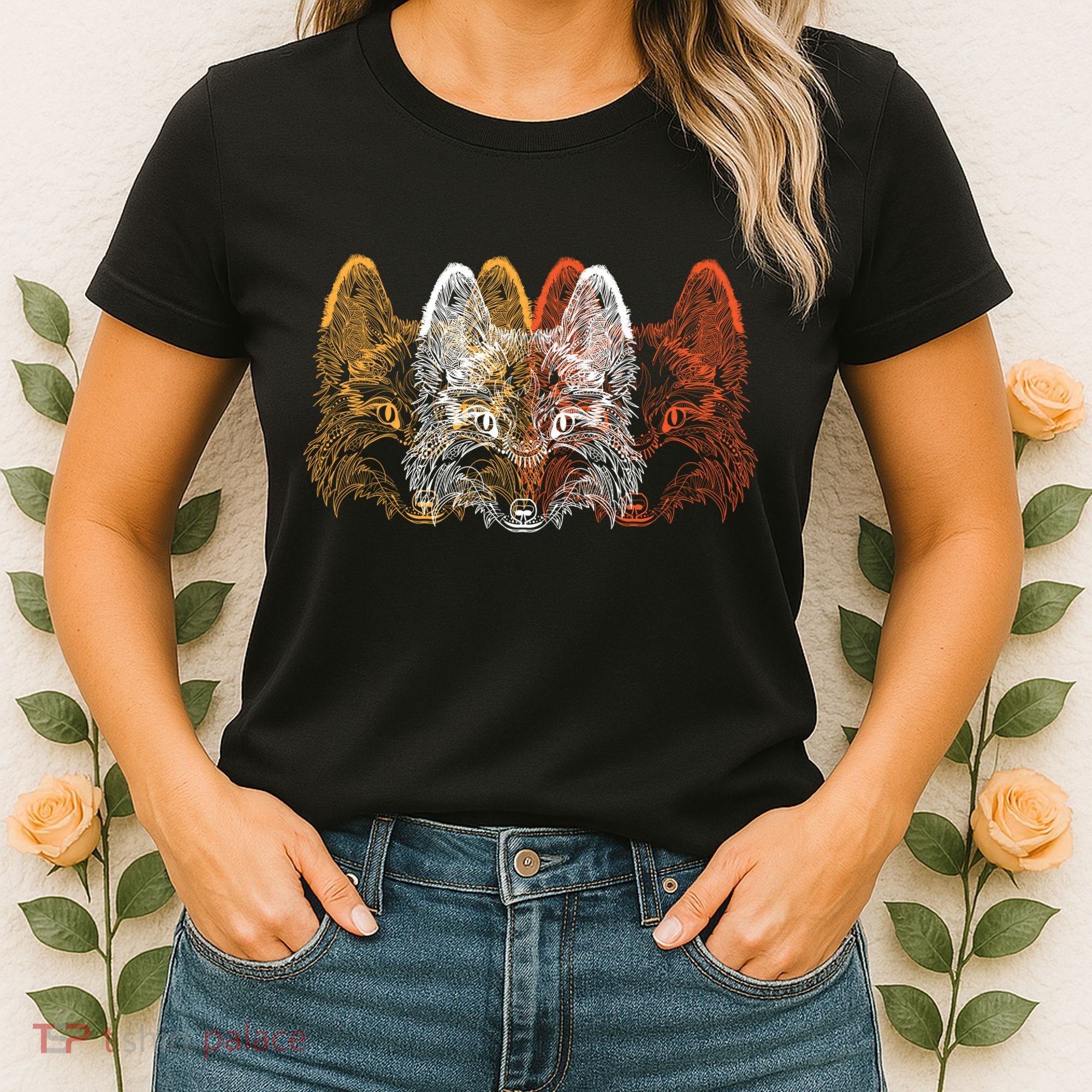 Retro Fox Faces Women's T-Shirt