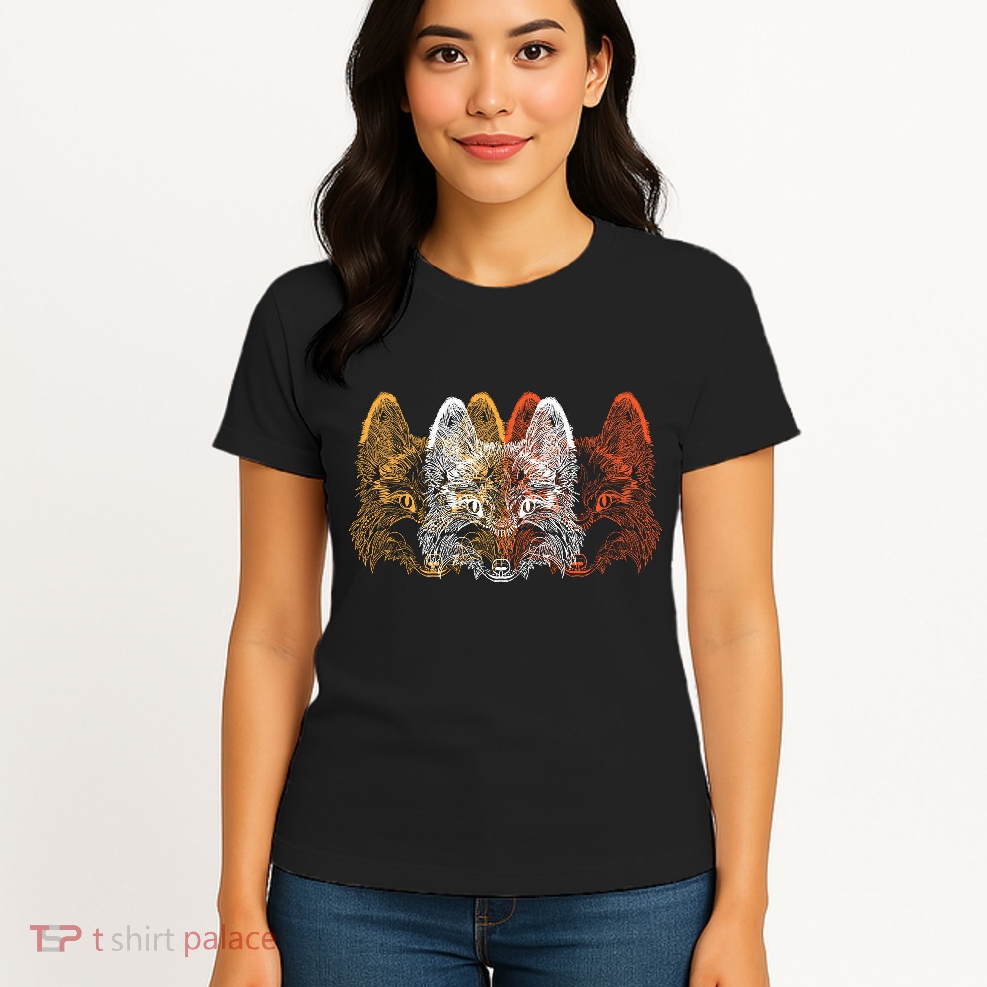 Retro Fox Faces Women's T-Shirt