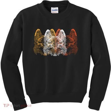 Retro Fox Faces Kids Sweatshirt