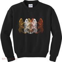 Retro Fox Faces Kids Sweatshirt thumb 0