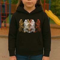 Retro Fox Faces Kids Hoodie thumb 3