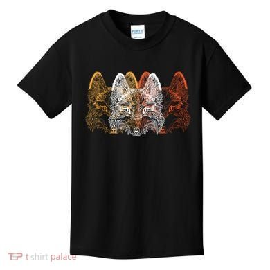 Retro Fox Faces Kids T-Shirt