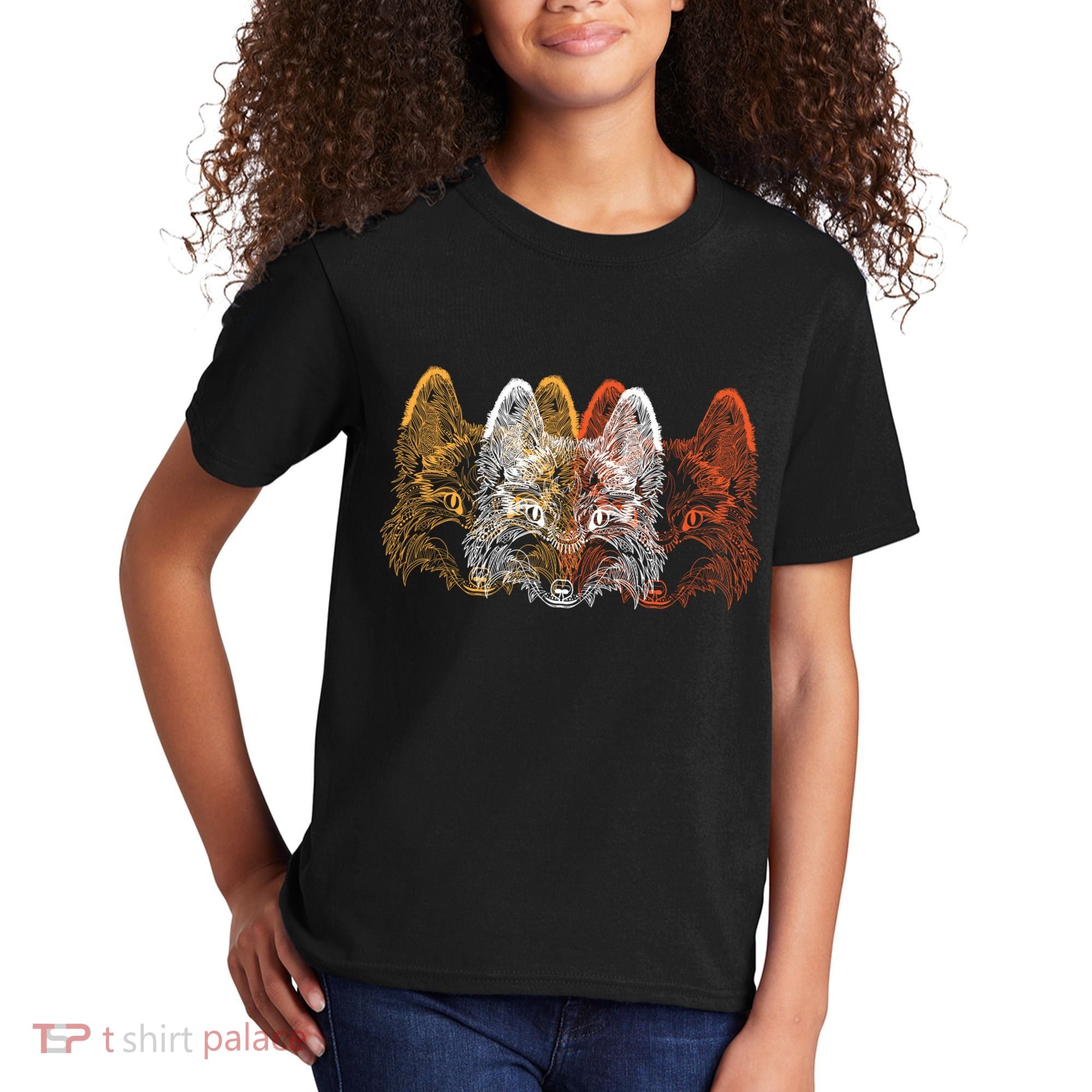 Retro Fox Faces Kids T-Shirt