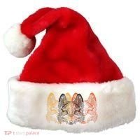 Retro Fox Faces Santa Hat thumb 0