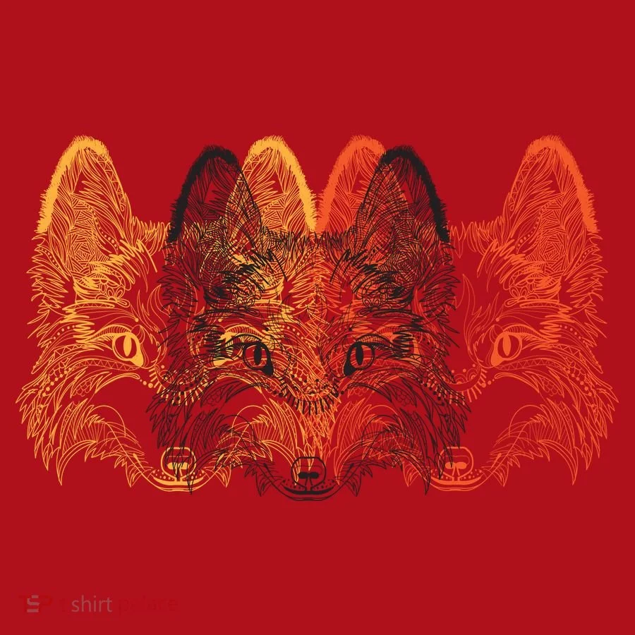 Retro Fox Faces Christmas Stocking