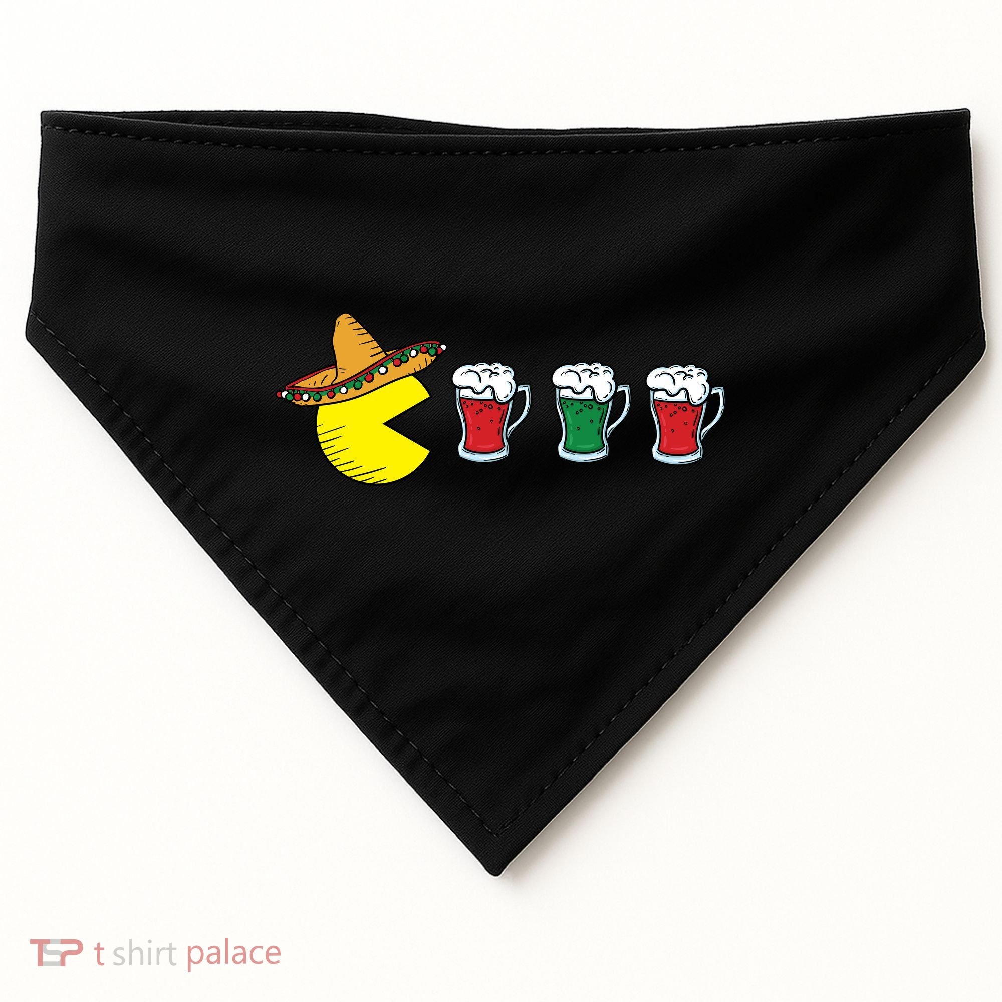 Retro Funny Cinco De Mayo Gamer Mexican Beer USA-Made Doggie Bandana