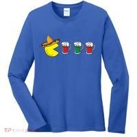 Retro Funny Cinco De Mayo Gamer Mexican Beer Women's Long Sleeve Shirt thumb 0